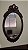 Espelho Oval com Moldura de Madeira Ano 1982 - Imagem 2