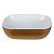 Cuba Bicolore Oval Textura 45x31cm Mazzu - Branco/Dourado - Imagem 2