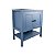 Gabinete para Banheiro Hudson 2 Portas 80cm com Pia - Azul - Imagem 4