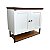 Gabinete Banheiro Nordic Branco 80cm Parte Baixo Com Cuba - Imagem 2