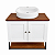 Gabinete Banheiro Nordic Branco 80cm Parte Baixo Com Cuba - Imagem 1