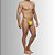Tanga Cueca Calcinha Masculina Ajustável Preto Fio Dental Amarelo - Imagem 3