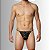 Calcinha Masculina Thong Micro fio dental em renda preta - Imagem 2