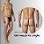Calcinha Masculina Thong Micro fio dental em renda preta - Imagem 6
