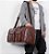 Grande bolsa de viagem masculina de couro macio viagem de negócios bolsa de féri - Imagem 21