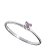 Anel Solitário em Prata 925 com Zircônia Rosa Bebê Ale Semijoias - Imagem 1