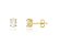 Brinco Solitário Oval com Zircônia Cristal Banhado a Ouro 18k — Ale Semijoias - Imagem 1