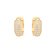 Brinco Argola Abaulada Micro Zircônias Ouro 18k | Ale Semijoias - Imagem 1