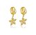 Brinco Argolinha Click com Pingente Flor Cravejada em Microzircônias Banhado a Ouro 18k — Ale Semijoias - Imagem 1