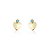 Brinco Infantil ou Segundo Furo Coração Liso com Strass Azul Banhado a Ouro 18k — Ale Semijoias - Imagem 1