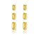 Trio de Argolas Oval com Textura Banhadas a Ouro 18k - Imagem 1