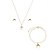 Conjunto Colar Brinco e Pulseira Arco-íris Banho Ouro 18k - Ale Semijoias - Imagem 1