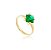 Anel Pedra Carré Quadrado Verde Esmeralda Banho Ouro 18k - Ale Semijoias - Imagem 1
