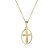 Colar Crucifixo Pequeno Vazado Banho Ouro 18k - Ale Semijoias - Imagem 1