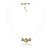 Gargantilha Fio de Nylon com 3 Esferas Tricolor Banho Ouro 18k - Ale Semijoias - Imagem 1