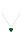Colar Ponto de Luz Coração Zircônia Verde Esmeralda Corrente Cadeado 45cm Prata 925 - Ale Semijoias - Imagem 1