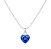 Colar Choker Ponto de Luz Coração Zircônia Azul Safira Corrente Veneziana 35cm + 5cm Extensor Prata 925 - Ale Semijoias SKU: - Imagem 1