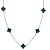 Colar Choker Trevos Verdes 10mm Inspiração Corrente Elo Português 45cm-Ale Semijoias - Imagem 1