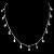 Colar Choker Pontos de Luz Gotas Zircônias Cristal Corrente Elo 1,5mm 45cm Prata 925 - Ale Semijoias - Imagem 2