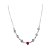 Colar Choker Cristais Transparentes com Coração Rosa - Imagem 1