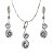 Conjunto Colar e Brincos Ondulado Zircônias Cristal Super Luxo - Imagem 1