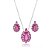 Conjunto Gota Cravejada Rosa Ródio - Imagem 1