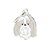 Medalha Friends Shih Tzu Cinza - Imagem 1