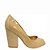 Peep Toe Le Bianco Liverpool Salto Alto Grosso Nude em Verniz - Imagem 1