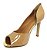 Peep Toe Le Bianco Manchester Salto Alto Fino Nude em Verniz - Imagem 6