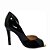 Peep Toe Le Bianco Manchester Salto Alto Fino Preto em Verniz - Imagem 1