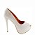 Peep Toe Le Bianco Bristol Salto Alto Fino Branco em Verniz Meia Pata Externa - Imagem 1