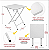 MESA AÇOMIX DOBRÁVEL AÇO 71x58x58 - BRANCO - Imagem 2