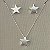 Conjunto de estrela em banho de prata silver - Imagem 1