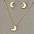 Conjunto de lua em banho de ouro 18k - Imagem 1
