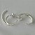 Brinco EAR HOOK LISO em banho de prata silver - Imagem 1