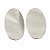 Brinco de chapa oval em banho de prata silver - Imagem 1
