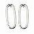 Brinco oval grande liso em banho de prata silver - Imagem 1