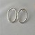 Brinco oval vazado em banho de prata silver - Imagem 1