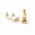 Brinco EAR-HOOK liso em banho de ouro 18k - Imagem 1