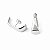 Brinco EAR-HOOK liso em banho de prata silver - Imagem 1