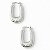 Argola oval texturizada em banho de prata silver - Imagem 1