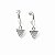 Argola com pingente triangulo cravejado em banho de prata silver - Imagem 1