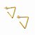 Argola formato triangulo G em banho de ouro 18k - Imagem 1