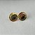 Brinco tipo moeda em banho de ouro 18k - Imagem 1