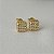 Brinco quadrado cravejado em banho de ouro 18k - Imagem 1