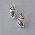 Brinco de gota cravejada em banho de prata silver - Imagem 1
