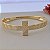 Bracelete cravejado de cruz em banho de ouro 18k - Imagem 1