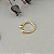 Piercing fake liso com bolinhas em banho de ouro 18k - Imagem 1