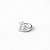 Piercing fake triangulo cravejado em banho de prata silver - Imagem 1