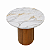 Mesa de Apoio em Mármore com Base em Madeira 50cm - Imagem 3
